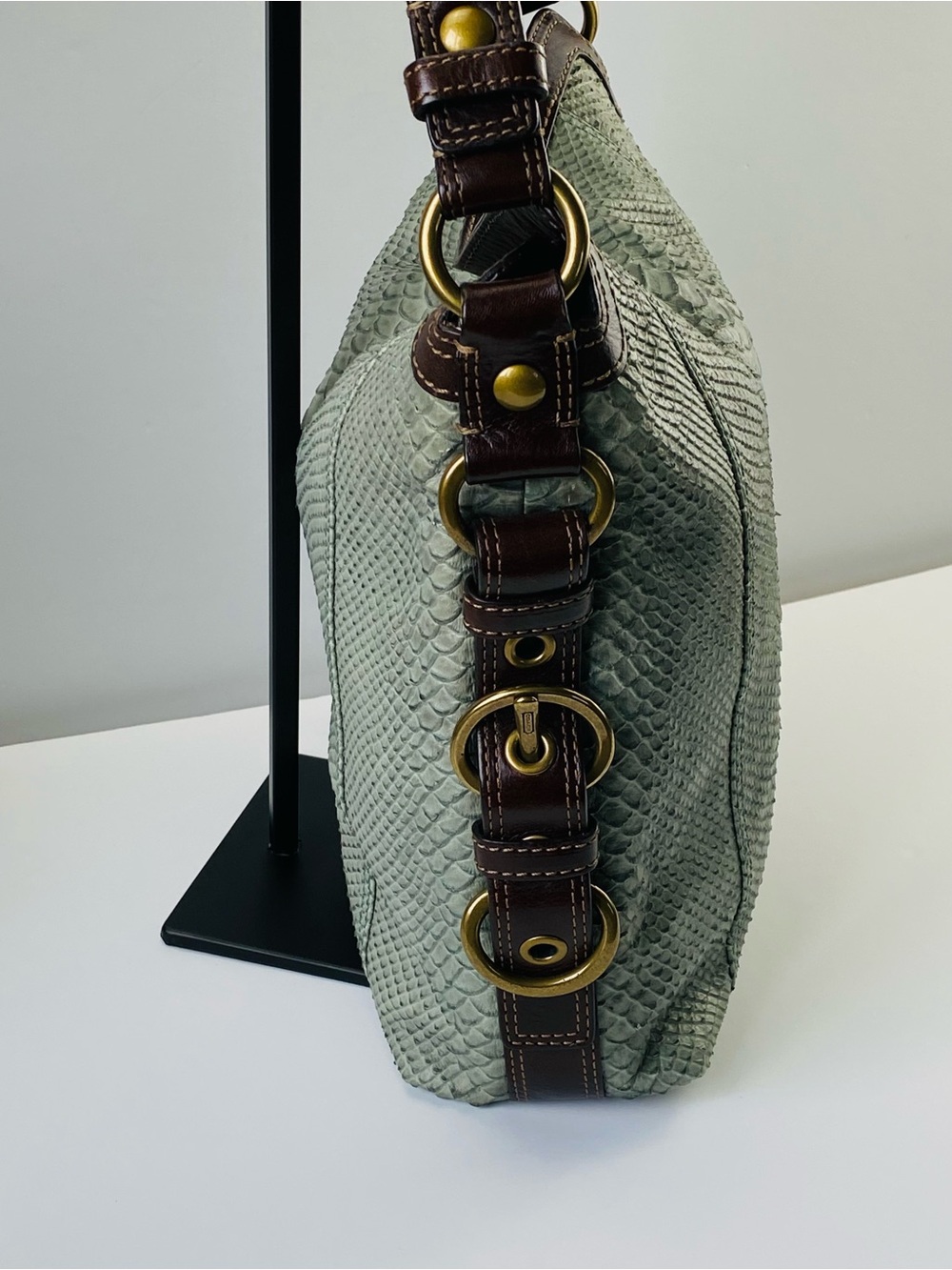 Coach Python Embossed Chelsea Y2K Shoulder Bag - Picture 9 of 14